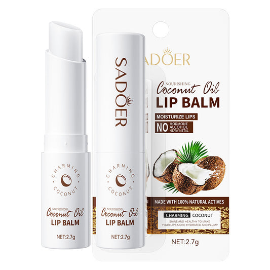 Coconut Oil Lipstick – Moisturizing & Nourishing with Squalane, Hypoallergenic, Natural Finish