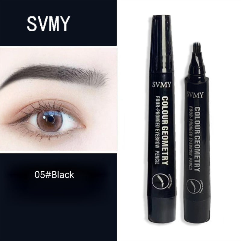 5pcs 4D Microblading Eyebrow Pens – 4-Prong Tip Tattoo Effect, Long-Lasting Liquid Eyebrow Pencil for Natural Hair-Like Strokes