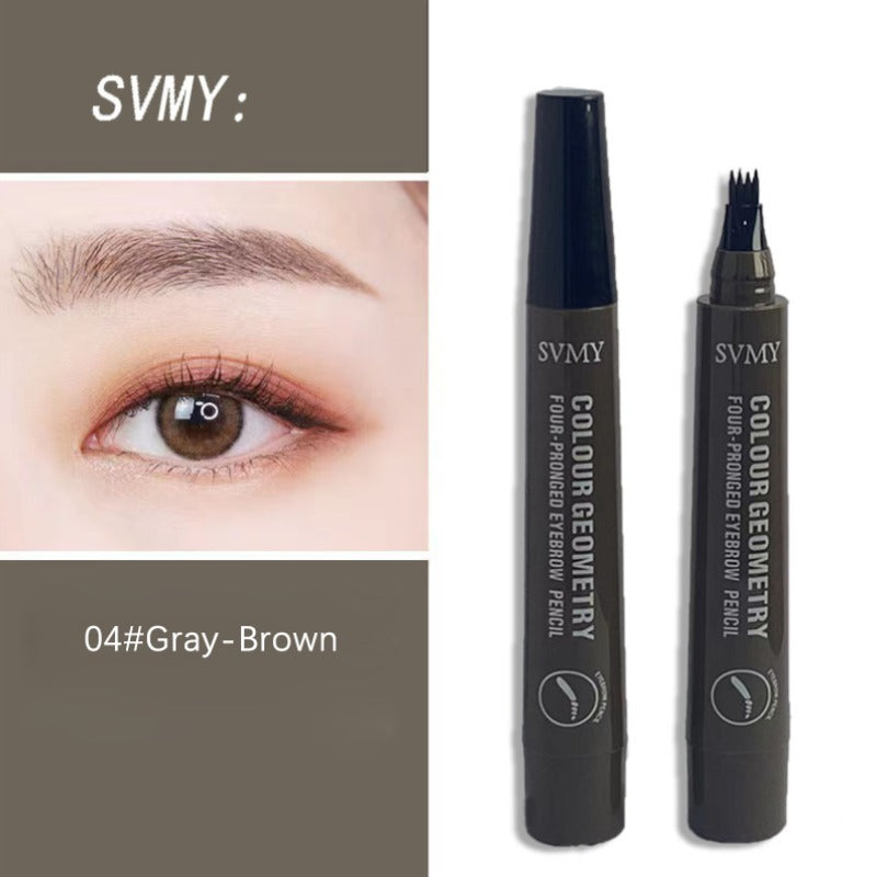 5pcs 4D Microblading Eyebrow Pens – 4-Prong Tip Tattoo Effect, Long-Lasting Liquid Eyebrow Pencil for Natural Hair-Like Strokes