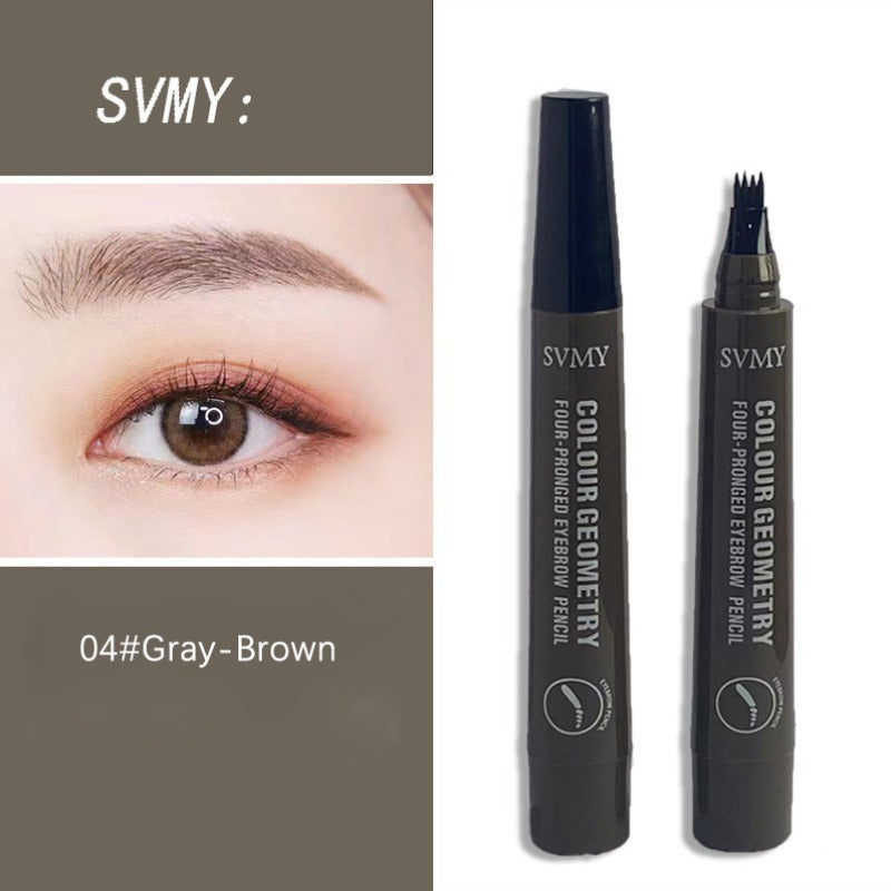 5pcs 4D Microblading Eyebrow Pens – 4-Prong Tip Tattoo Effect, Long-Lasting Liquid Eyebrow Pencil for Natural Hair-Like Strokes