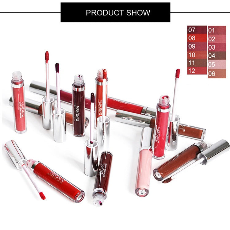 11-Piece Matte Velvet Liquid Lipstick Set – Long-Lasting, Waterproof, Non-Stick & Moisturizing Lip Gloss