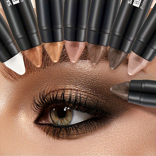 7-Pieces Waterproof Eye Shadow Stick Set – Matte & Pearlescent Shades for Natural, Long-Lasting Eye Makeup – Smooth Application, Perfect for Daily Looks