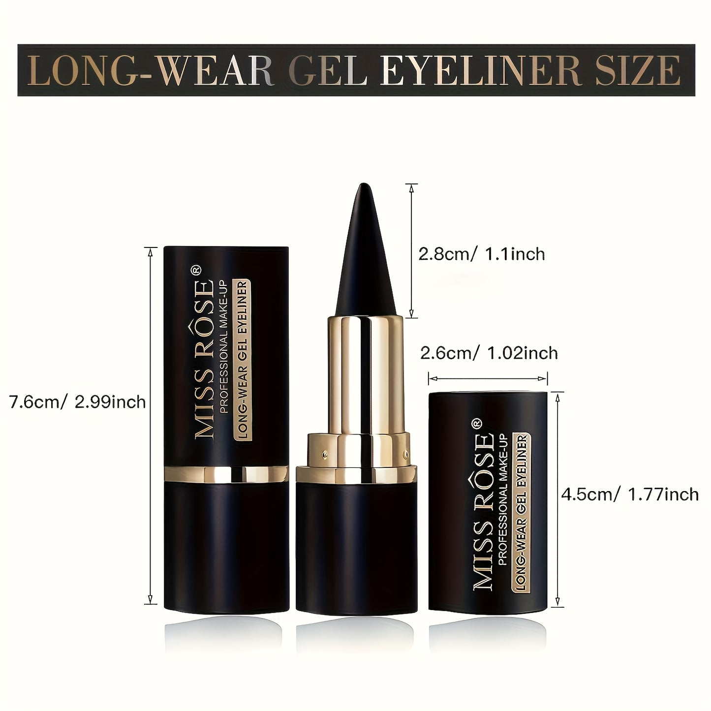 Waterproof Gel Eyeliner Set – 4Pcs Ultra-Smooth, Smudge-Resistant Pencils in Classic Black & Brown Shades