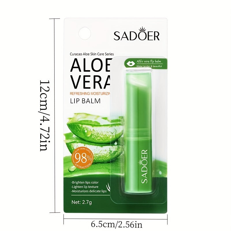 Aloe Vera Lip Balm with Vitamin E & Squalane – Deeply Hydrating, Moisturizing & Brightening Care