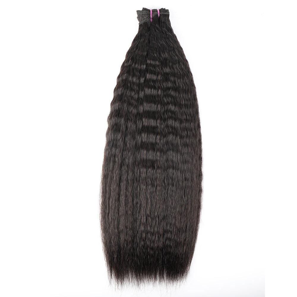Super Double Drawn 12A Grade Kinky Straight BUNDLES with CLOSURES & FR