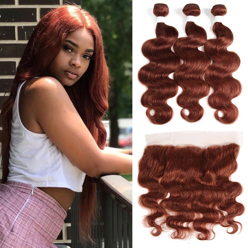 10A Grade #33 Body Wave #4 BUNDLES with CLOSURES & FRONTALS