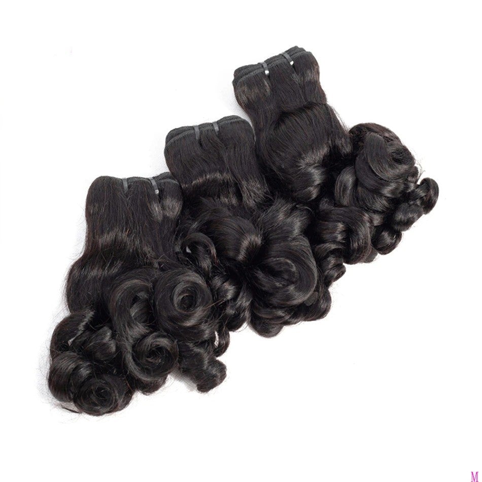 10A Grade 3/4 Curly tip Fumi Human Hair bundles with 4x4 Closure and 13x4 frontal