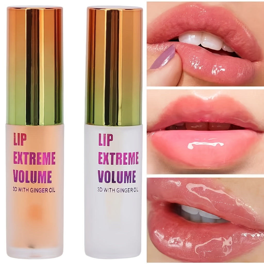 Instant Lip Enhancement Essence 2pcs- Lasting Fullness Thickening Moisturizing Oil for All Skin Types Plumps and Smoothens Lips