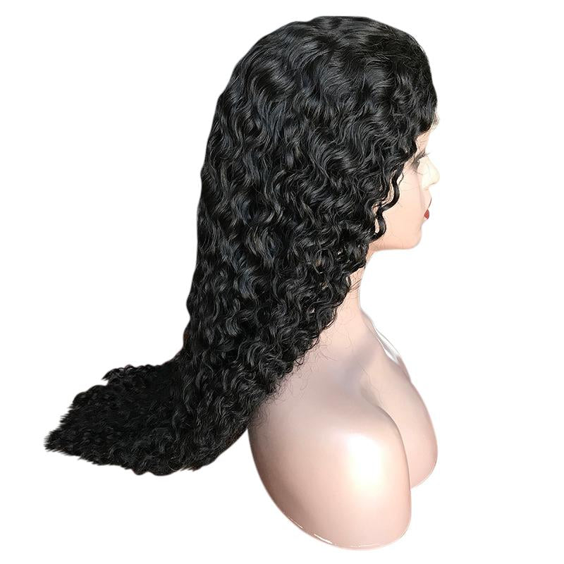 Jerry Curl 13x6 Transparent Lace Frontal Brazilian Human Hair Wigs
