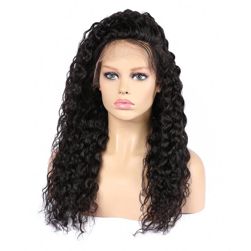 13x4 HD Transparent Lace Frontal Deep Wave Human Hair Wigs 200% Density