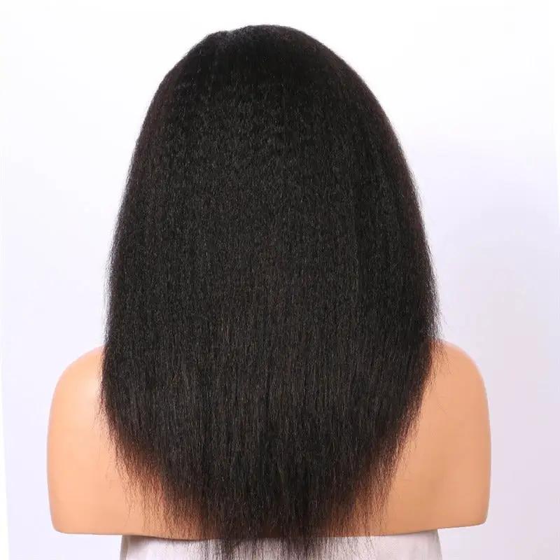 U Part Wig Kinky Straight Human Hair Wigs For Black Women Brazilian Re