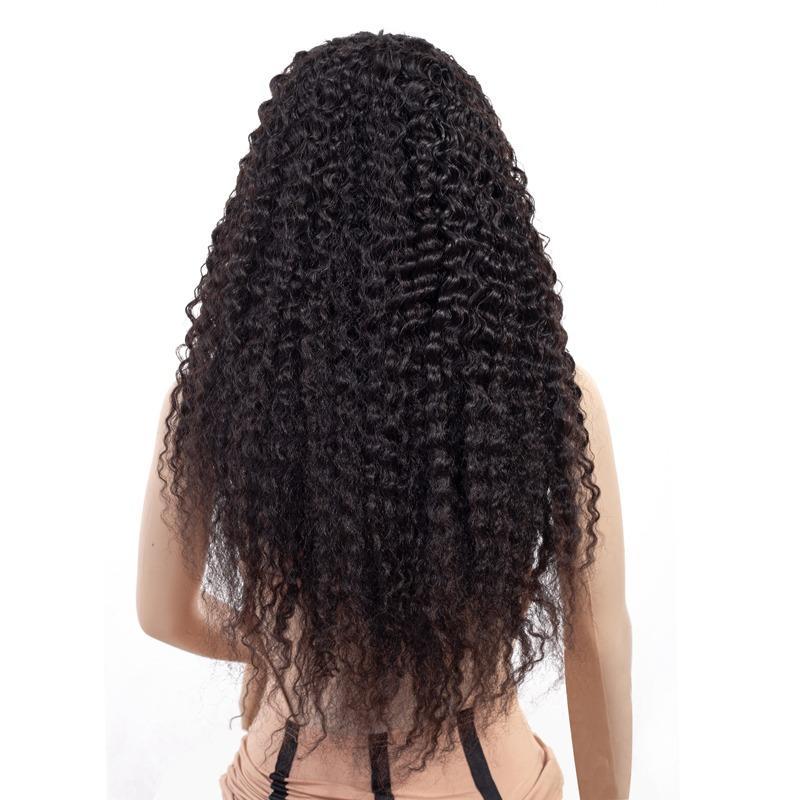 Jerry Curl 13x6 Transparent Lace Frontal Brazilian Human Hair Wigs