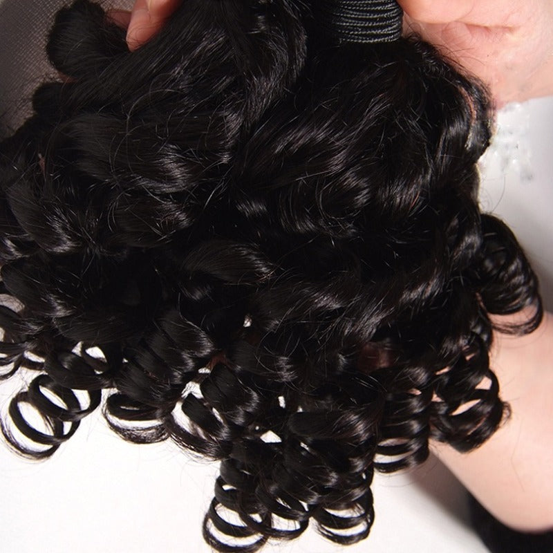 10A Grade Brazilian 3/4 Funmi Hair Human Hair bundles with 4x4 Closure