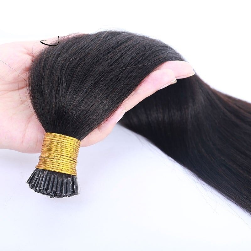Brazilian Straight Human Hair I Tip Microlinks Bulk Braiding Human Haiir