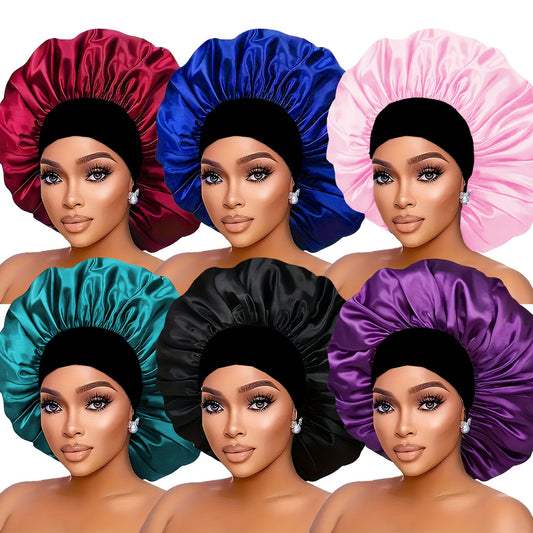 Soft Satin Sleep Bonnets for Women Silky Smooth Hair Caps with Elastic Wide Band Breathable Gentle Lining for Hair Protection Ideal for Sleeping Daily Wear