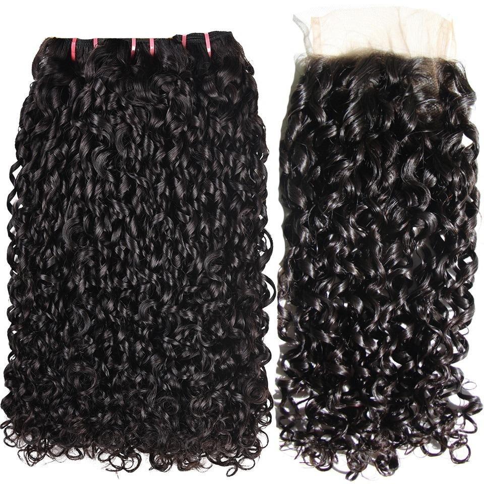 Beumax Double Drawn 12A Grade Pixie Curl BUNDLES with CLOSURES &
