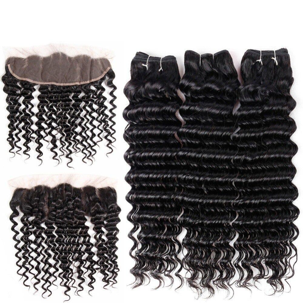 Beumax Double Drawn 12A Grade Deep Wave BUNDLES with CLOSURES & FRONTALS