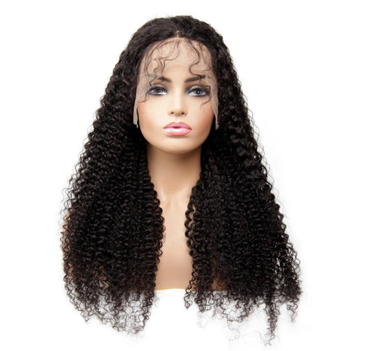 13x1x4 Kinky Curly 13x1x6 T part Lace Transparent Human Hair Wigs 180%