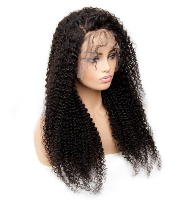 13x1x4 Kinky Curly 13x1x6 T part Lace Transparent Human Hair Wigs 180%