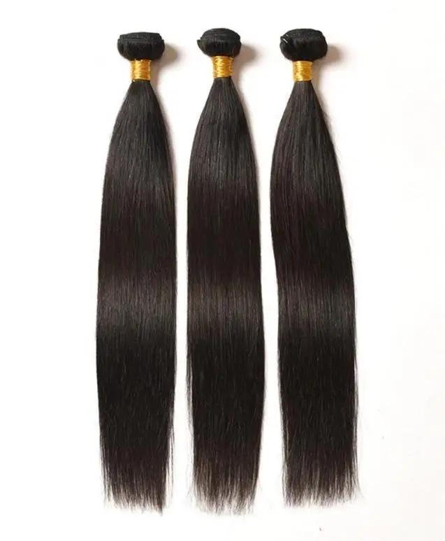 10A Grade 1/3/4 Straight Brazilian 100% Human Hair Bundles Double Weft