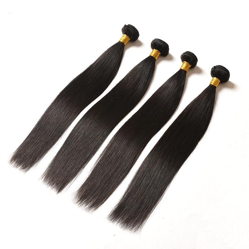 BeuMax 10A Grade 3/4 Straight Hair bundles with 13x4 Frontal