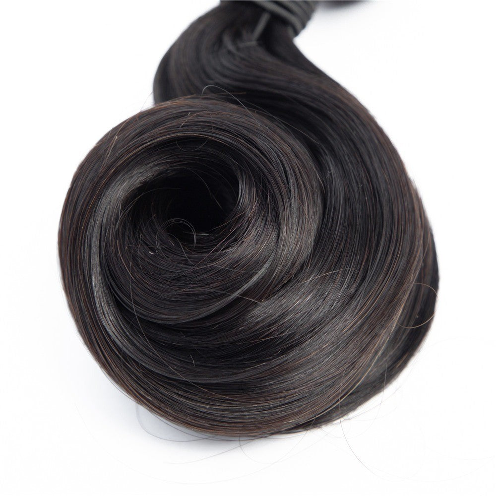 10A Grade Brazilian Egg Curl Fumi Human Hair Bundles With 4x4 Closure