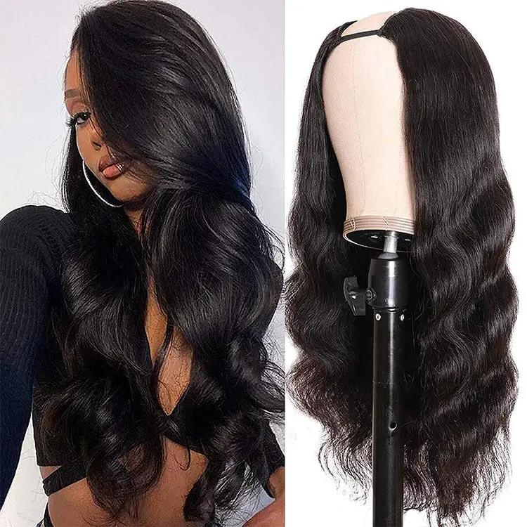 U Part Wig Body Wave Human Hair Wigs For Black Women Brazilian Remy Hair