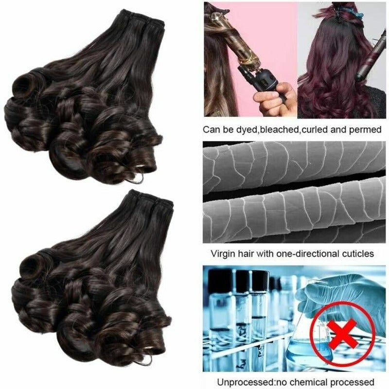 10A Grade 3/4 Curly tip Fumi Human Hair bundles with 4x4 Closure and 13x4 frontal