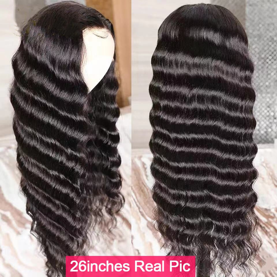 U Part Wig Loose Deep Human Hair Wigs For Black Women Brazilian Remy H
