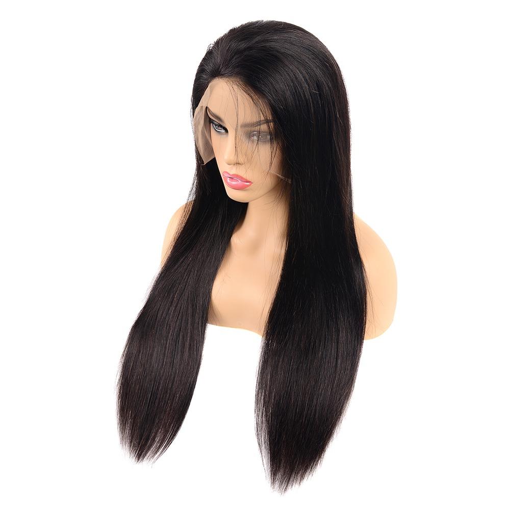 13x4 HD Transparent Lace Frontal Straight Human Hair Wigs 200% Density