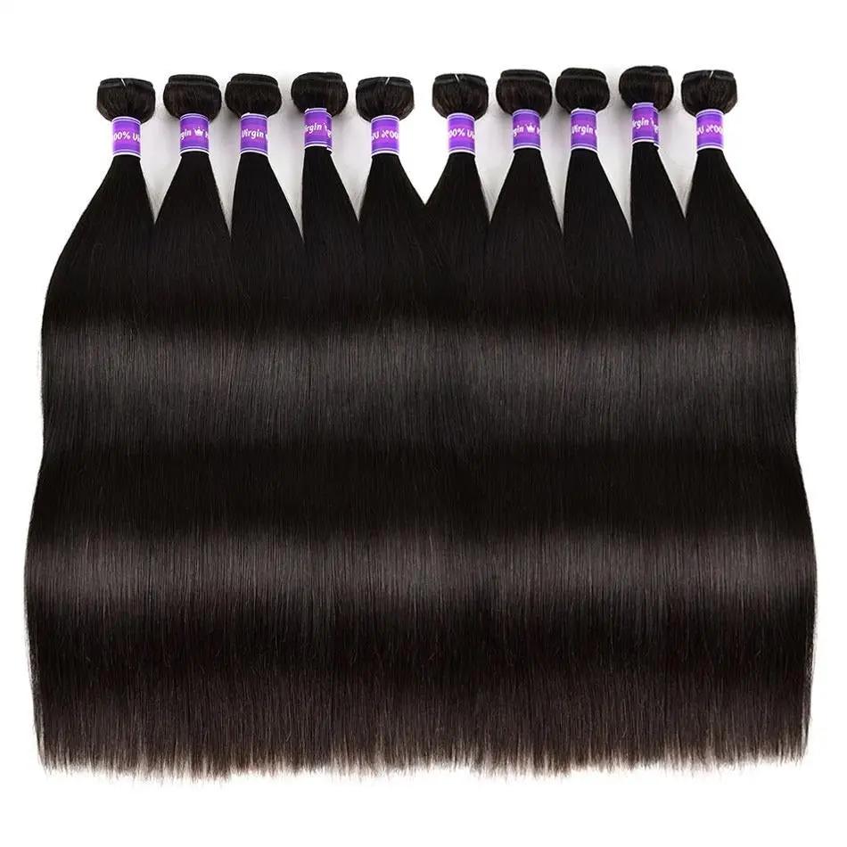 Wholesale 5/6/10/12 Bundles Brazilian Straight Hair 10A Grade Human Hair Bundles