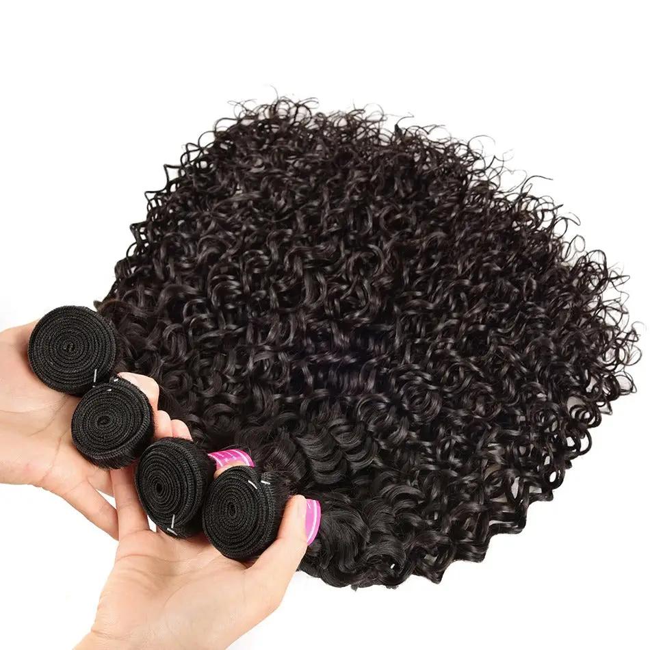 Wholesale 5/6/10/12 Bundles Brazilian Water Wave 10A Grade Human Hair Bundles